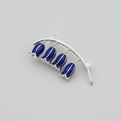 Hand Enamelled Bluebell Brooch