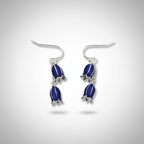 Enamelled Bluebell Earrings