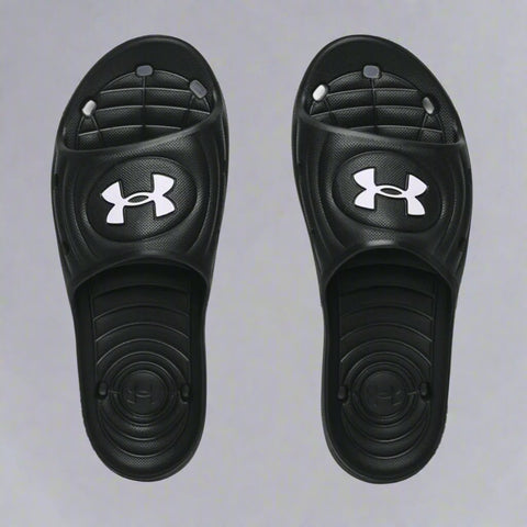 Under Armour Black Locker Sliders