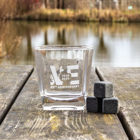 VE Day 80th Whisky Glass Stones