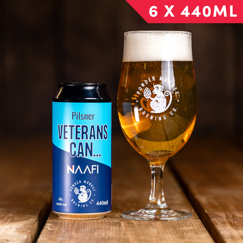 NAAFI x Powder Monkey - Veterans Can Pilsner 6x440ml