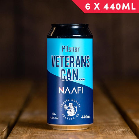 NAAFI x Powder Monkey - Veterans Can Pilsner 6x440ml