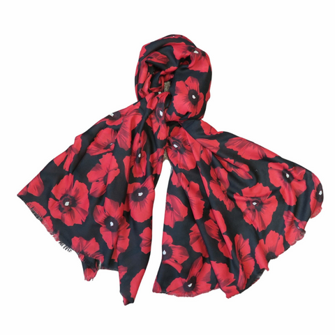 Poppy Print Scarf