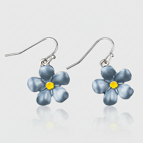 Forget Me Not Enamelled Earrings