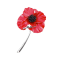 Poppy Flower Remembrance Brooch