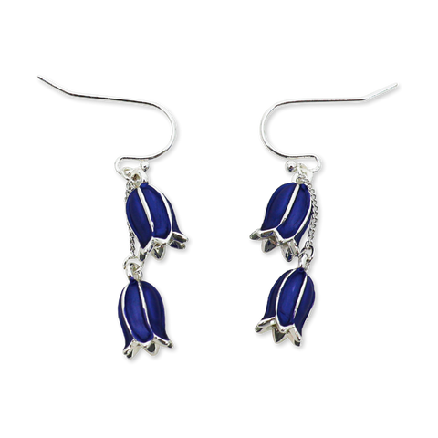 Enamelled Bluebell Earrings