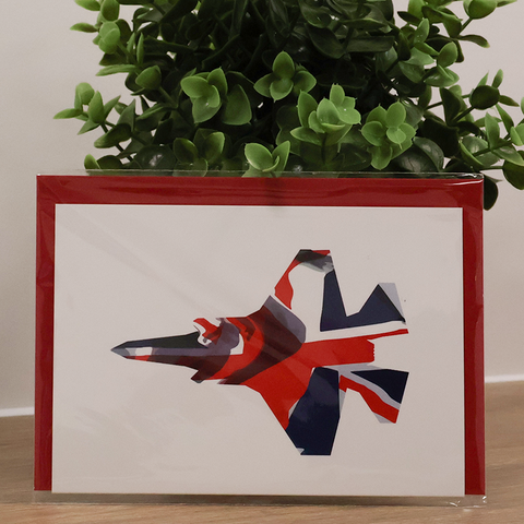 Gillian Jones F35 Union Jack Greeting Card