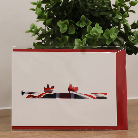 Gillian Jones Queen Elizabeth Class Union Jack Greeting Card