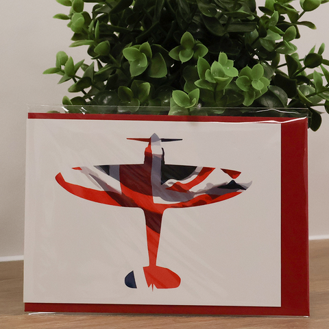 Gillian Jones Spitfire Union Jack Greeting Card