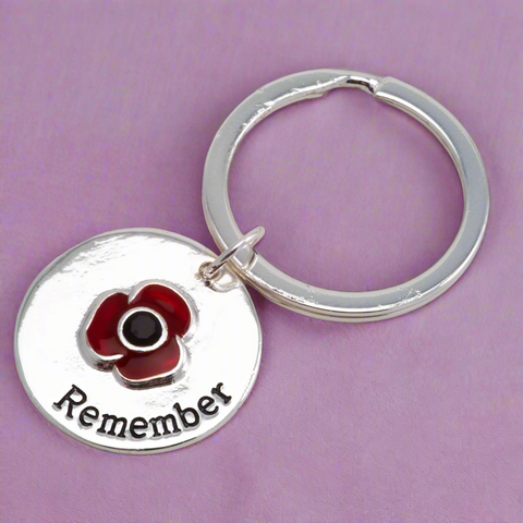 Remembrance Day Poppy Keyring