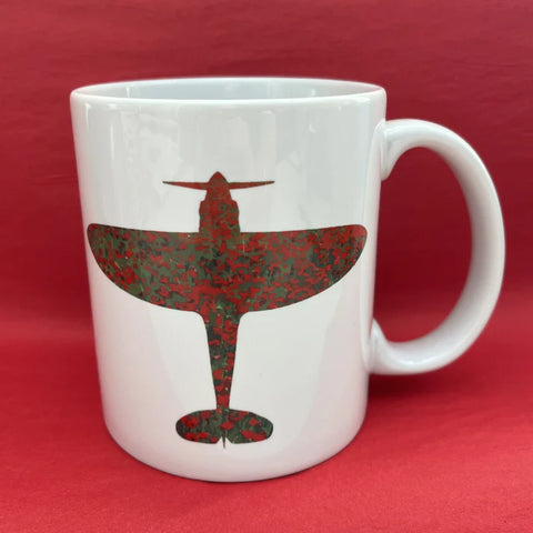 Remembrance Day Mug Spitfire Silhouette 