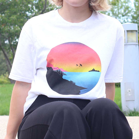 Sunset Tee shirt top