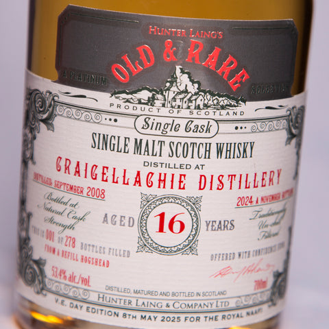 The Royal NAAFI Limited Edition VE Day Craigellachie 16-Year Whisky