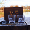 VE day 80th 2 glass tumblers set 