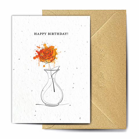 Seed Card - 'And Also Orange' Birthday Card