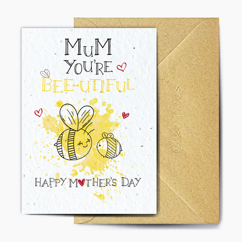 Seed Card - Bee-utiful Mother's Day Card