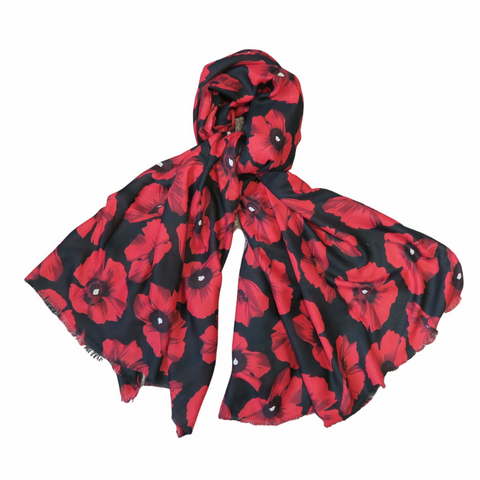 Poppy Print Scarf 