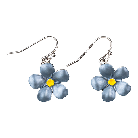 Forget Me Not Enamelled Earrings