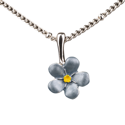 Enamelled Forget Me Not Pendant