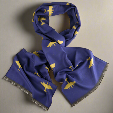 Blue Lancaster Bomber Scarf